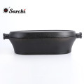 cast iron vegetable oil coating bread pots